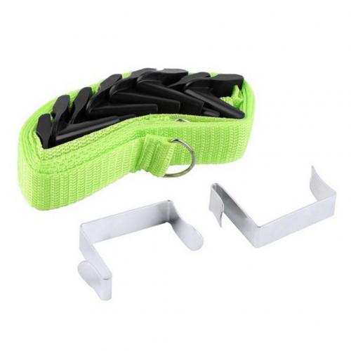 Adjustable Hanging Hook Rack Rope Door Hanger Clothes Bag Hat Storage Rope Hanging Hook Rope: Green