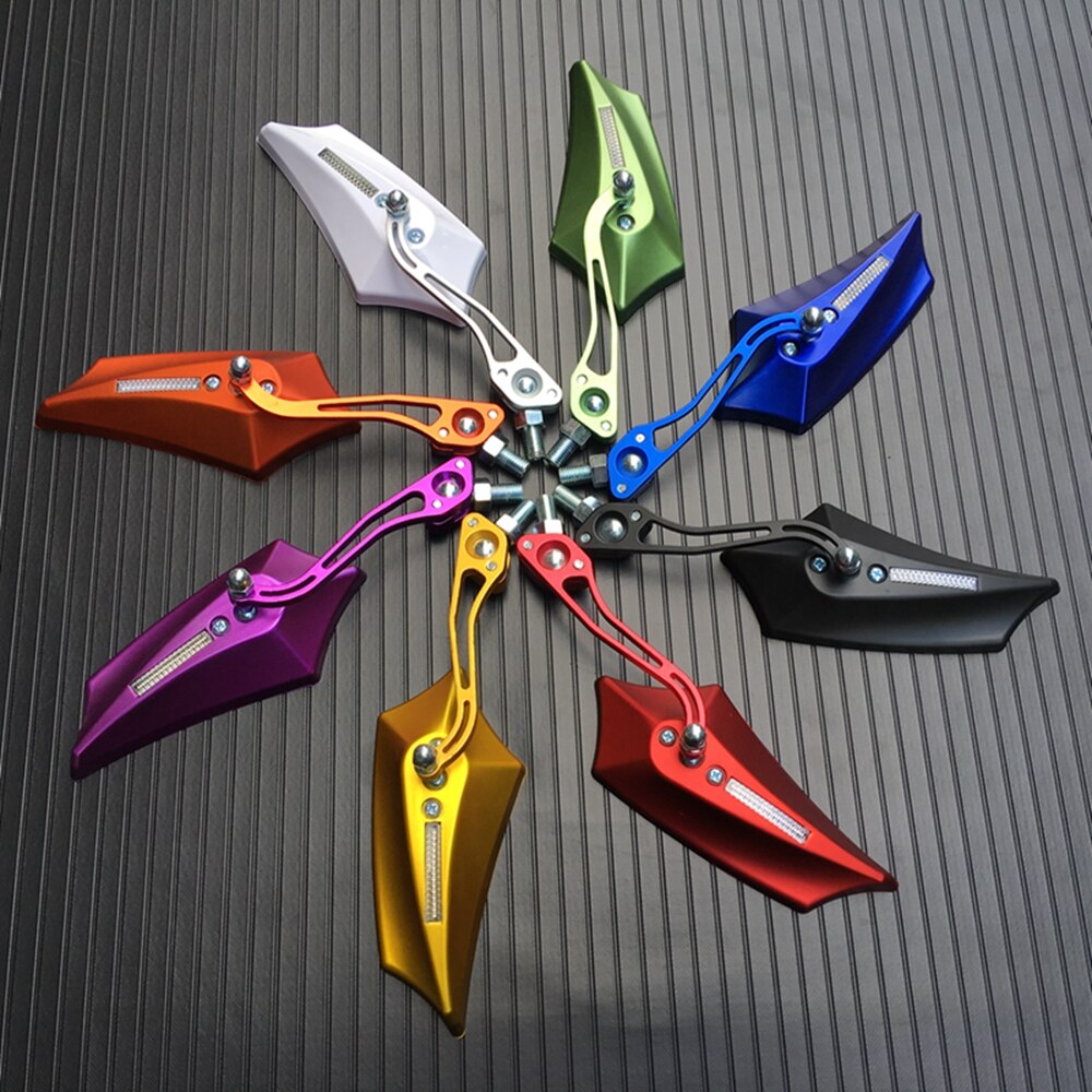 8 Kleuren Moto Rbike Moto Rcycle Achteruitkijkspiegel Moto Accessoires Unviersal 8Mm 10Mm Scooter Spiegel Moto Cross achteruitkijkspiegel