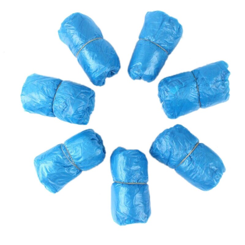 Blue Shoe Covers Disposable -100 Pack 50 Pairs Disposable Shoe & Boot Covers