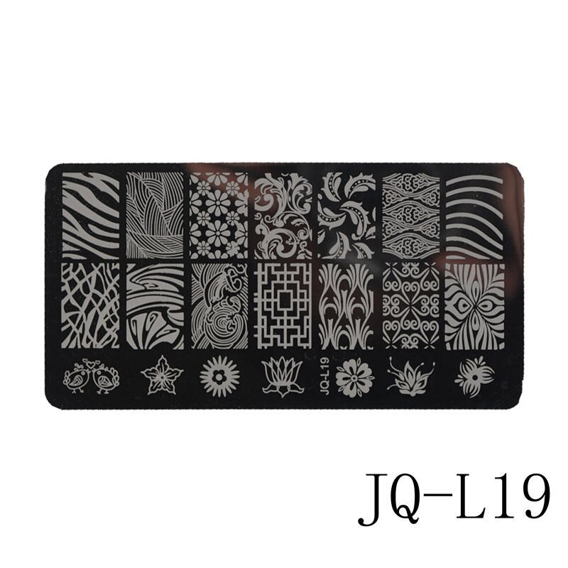 12 x 6cm rustfrit stål skønhed blonder billede nail art gør det selv billede printer manicure stencils negle stempling plader skabeloner: Jq -l19
