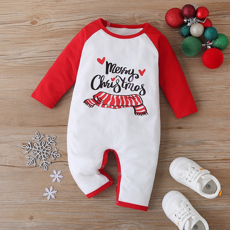 Winter Christmas Clothes Baby Romper Unisex Cotton Print Baby Boy Clothes 0-Neck Full Sleeve Baby Girl Clothes One-Pieces