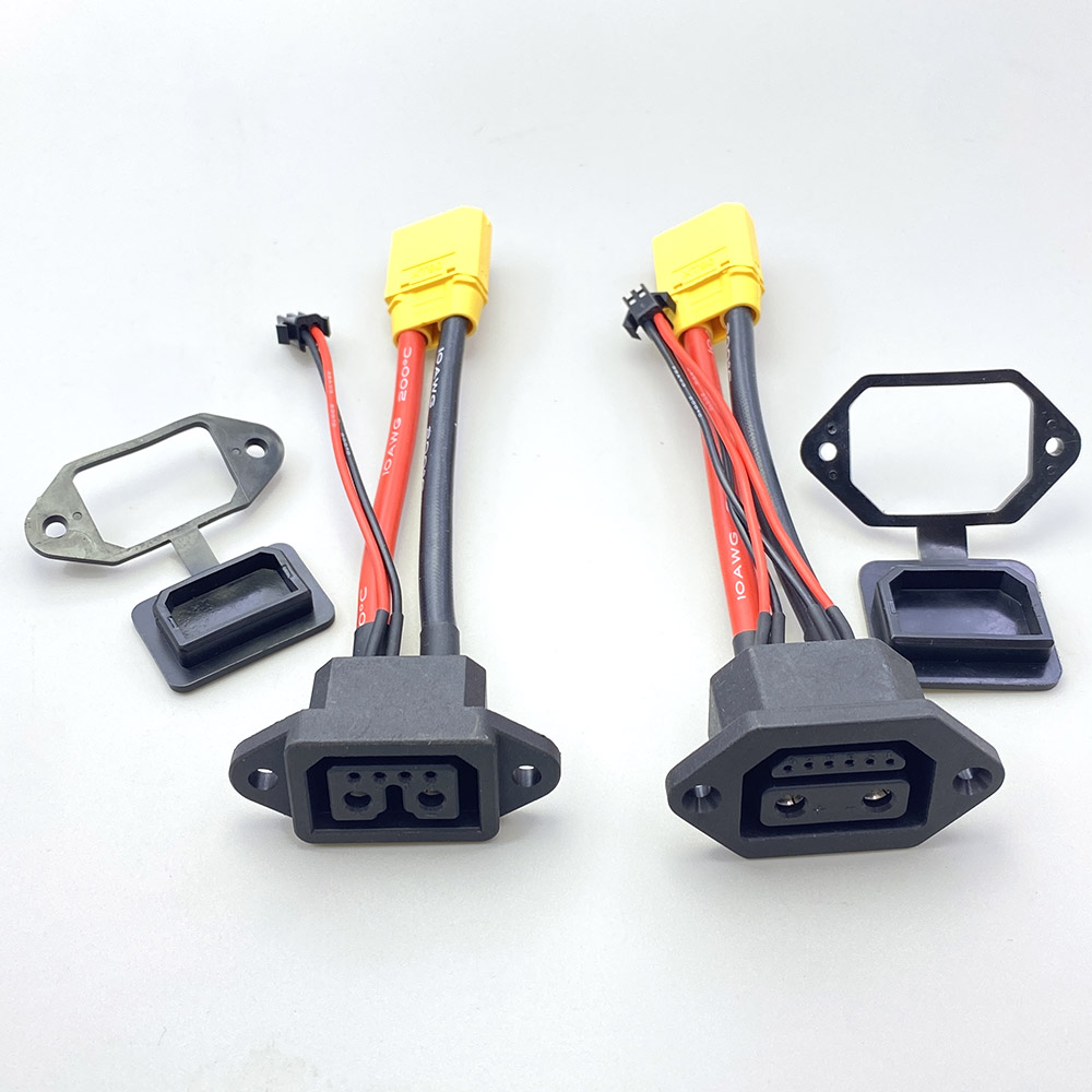 Electric vehicle charging connector cable 45A 2+6/2+4 with high power signal line 10AWG lithium battery connection wire e-bike