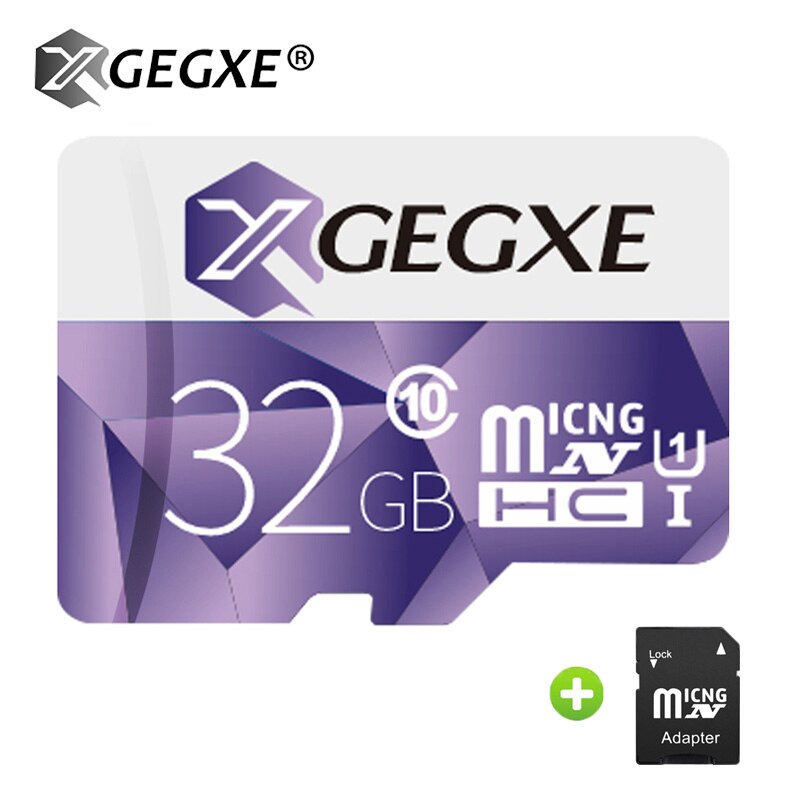 Carte micro SD/TF d'origine XGEGXE haute vitesse 8GB 16GB 32GB carte mémoire flash 64GB 128GB 256GB pour caméra de tableau de bord DVR téléphone intelligent PC: 32G-Adapter