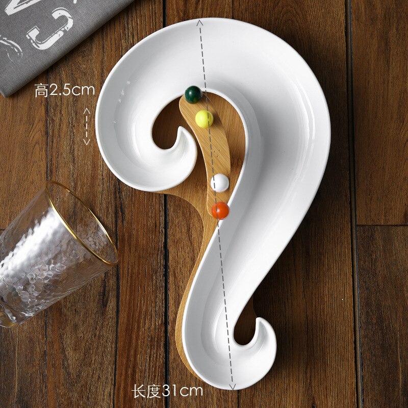 Note Vorm Slak Fruitschaal Keramische Gedroogde Fruitschaal Snacks Meloen Noten Doos Combinatie: style 1