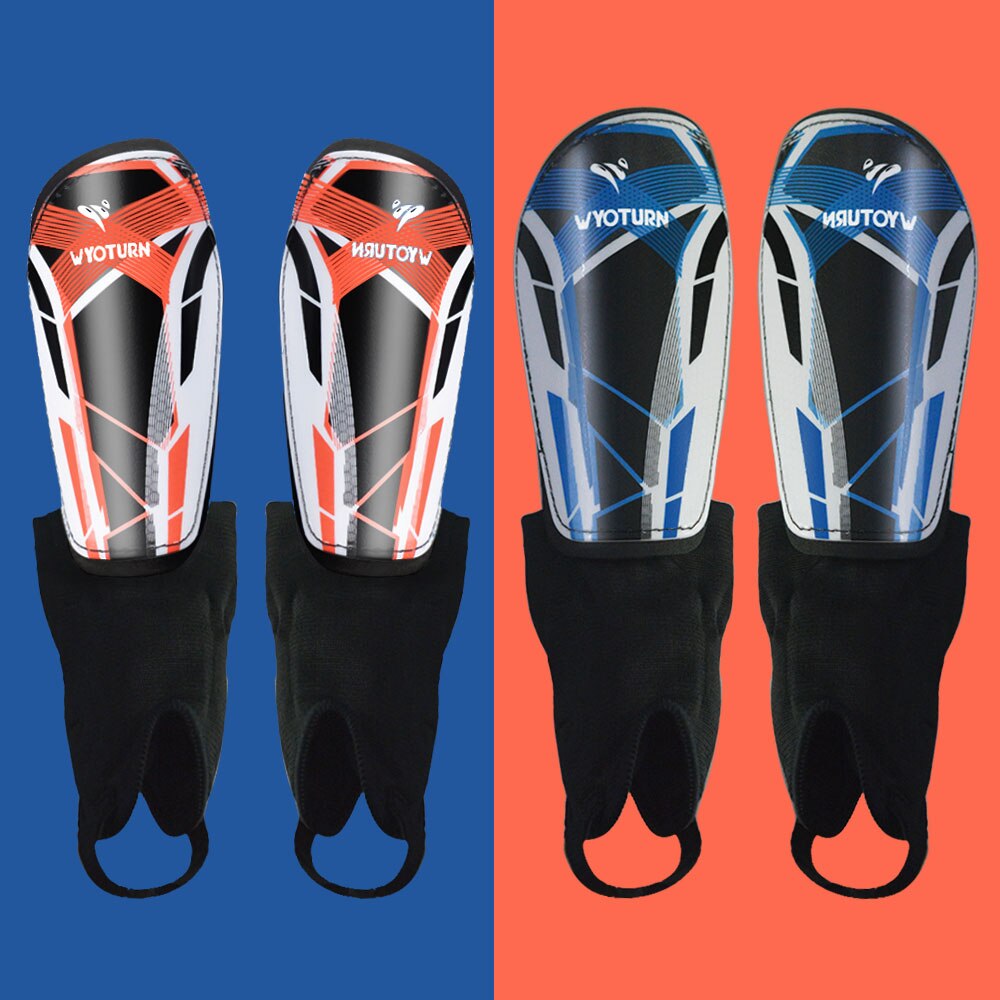 WYOTURN 1 Pair Shin Guard Soccer Antislip Shield Adults Kids Football Shin Guard Support Protector Shin Pads
