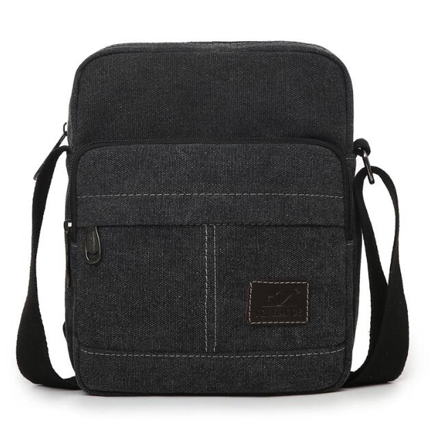 Bolso de mensajero multifuncional para hombre, maletín de lona,: Gris