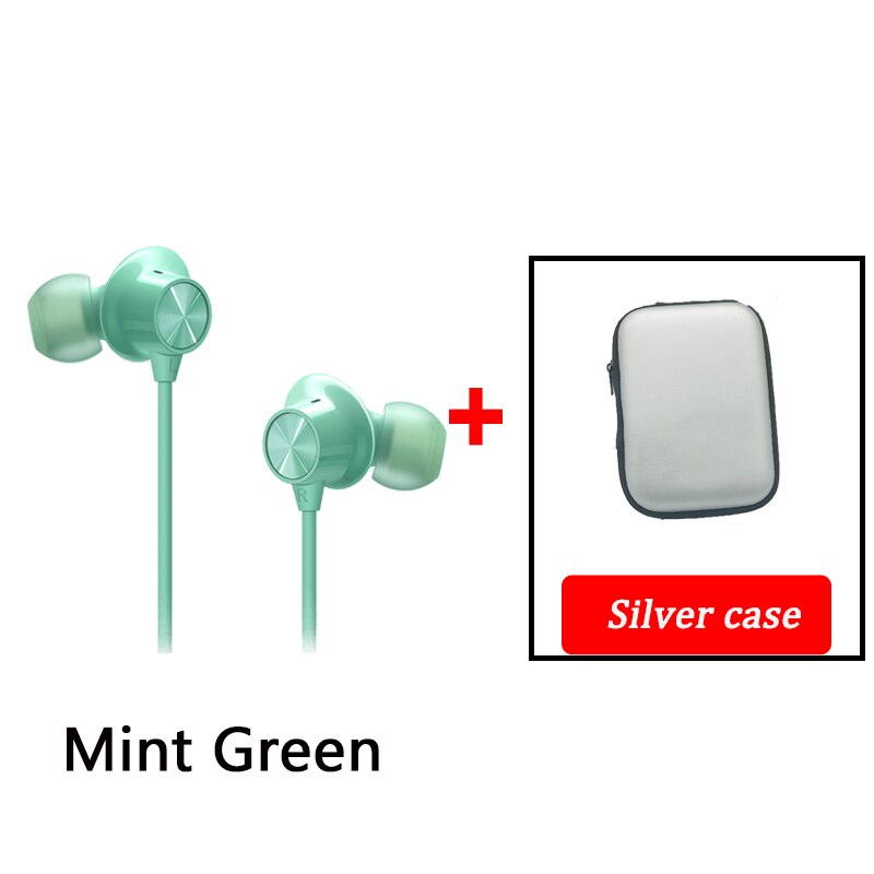 Oneplus Bullets Wireless Z bluetooth earphones Dynamic Magnetic Control for Oneplus 8 Pro 7T 7 Pro Original earphone: Mint green n silver