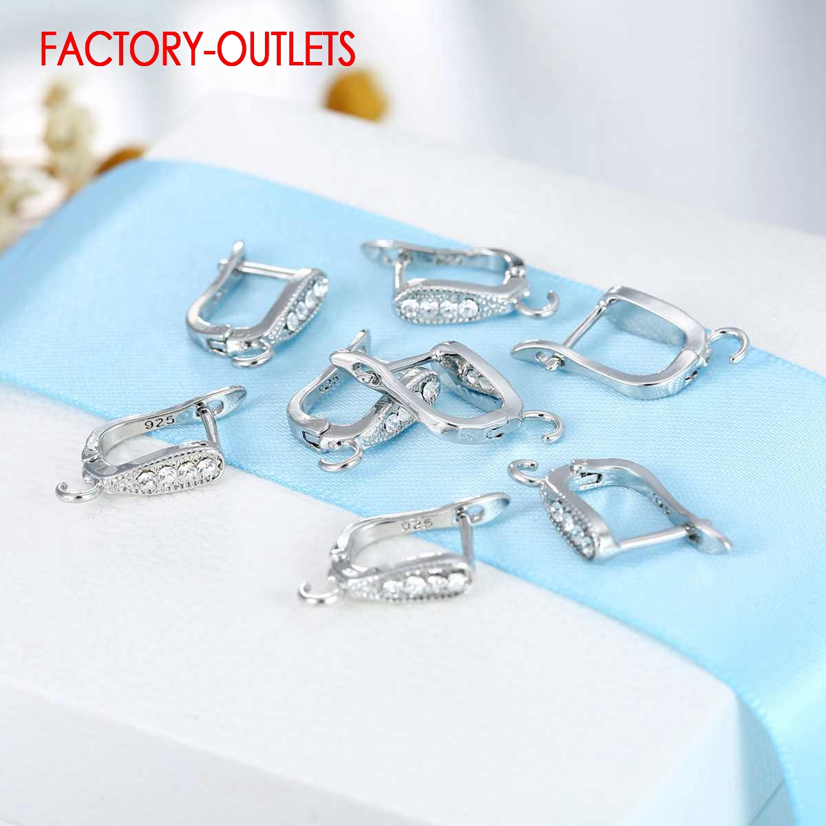 Factory Price Latest Trendy 925 Sterling Silver Earring Findings U-Shape Earrings Accessory Jewelry Findings For DIY