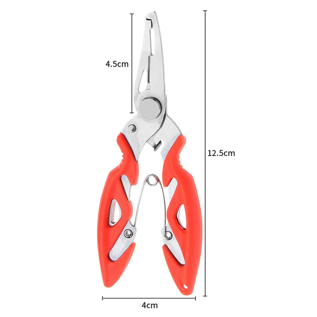 Pinza para pesca, tijeras de pesca, alicates de pesca, tijeras de acero inoxidable, removedor de anzuelos, herramientas de pesca con nudo de Cortador de línea, equipo de pesca # y30