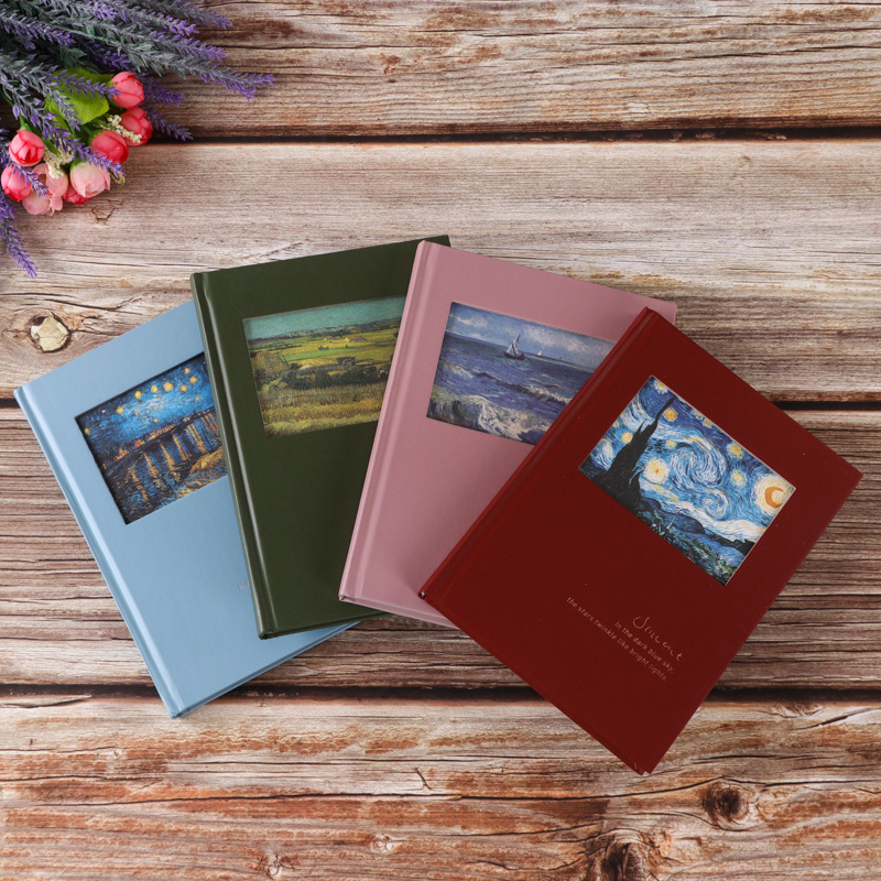 Olieverf Bronzing Hollow Hardcover Creatieve Retro Handbook Student Notebooks Notepad Dagboek Schoolbenodigdheden