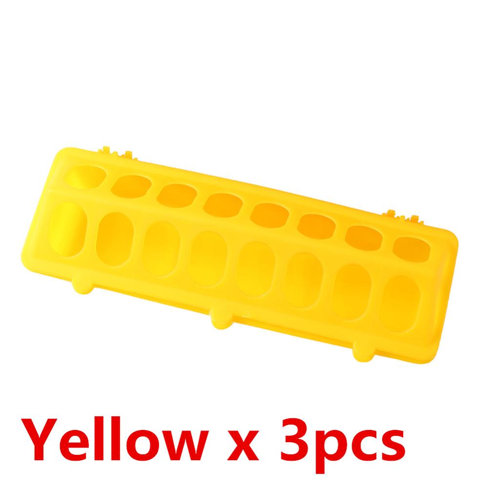 Plastic Flip-Top Poultry Ground Feeder Chicken Feeder Trough Chicken Farming Tool Chicken Pigeons Drink Water Dishes Dispenser: Yellow