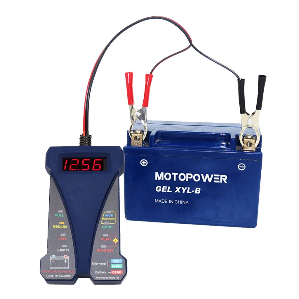 12V Charging System Analyzer Battery Load Tester with LED Indication for ATV