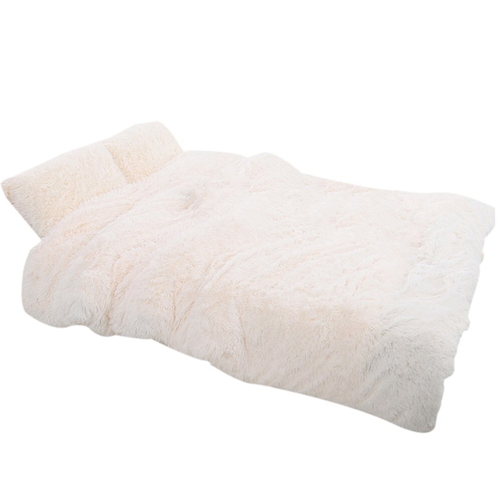 3 Stks/set Pluizige Deken Met Kussensloop Warme Zachte Fleece Deken Voor Kinderen Volwassen Gq: White-130x160cm