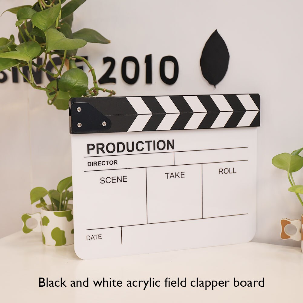 Claquette en bois pour réalisateur de Film, scène de télévision, panneau à claquettes pour vidéo, accessoire photographique, décorations suspendues, planche à outils de tournage