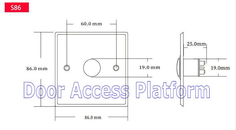 Normal Open+Close,NO/NC/COM Stainless Steel Metal case Push button Exit item, Hand manual Button access controller door openning
