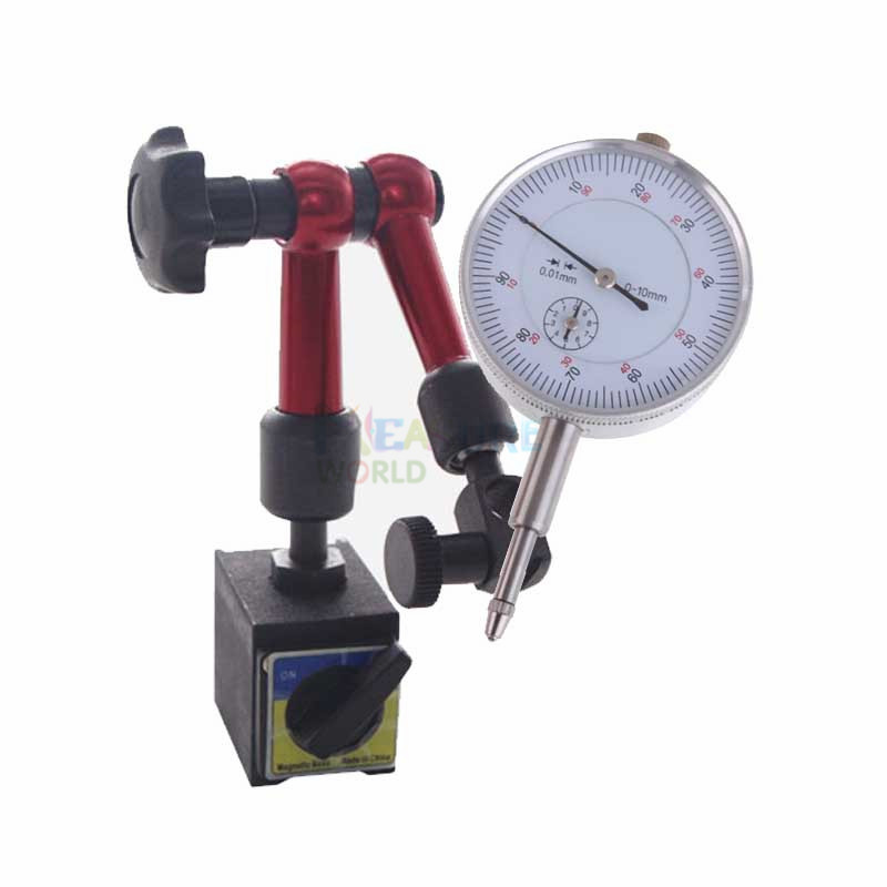 Digital Dial Indicator 0-12.7mm/0.5&#39;&#39; 0-25.4mm 0.01mm Mini Magnetic Base Holder Gauge Caliper Measuring Tools: One set