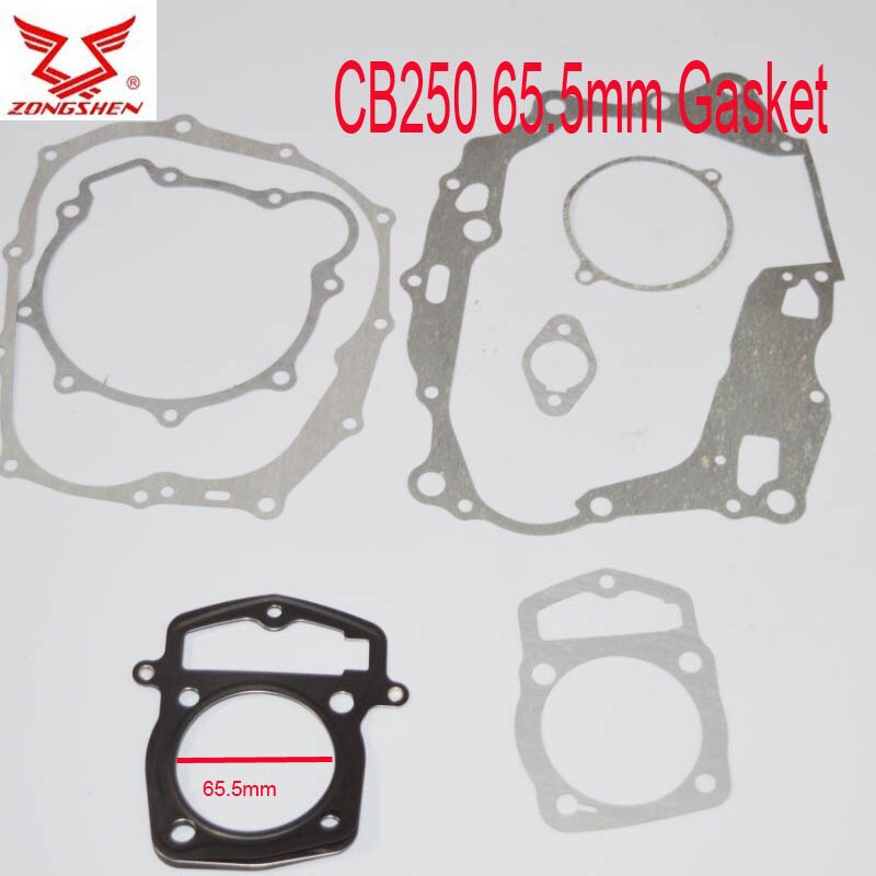 Loncin-Junta de motor de aire refrigerado por agua, junta de 250cc zongshen cb250, kayo dirt bike atv quad 69mm 70mm 65,5mm,