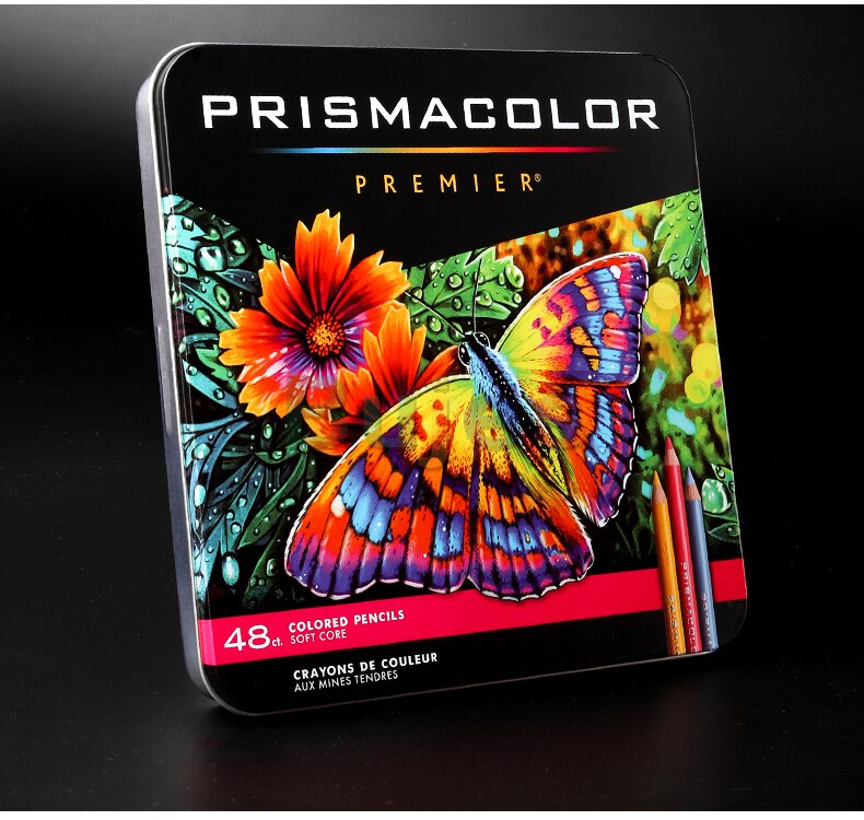 Prismacolor Premier – ensemble de crayons de couleur à l'huile, doux, 132mm, à gros noyau, pour artiste, 24 48 72 150 4.0