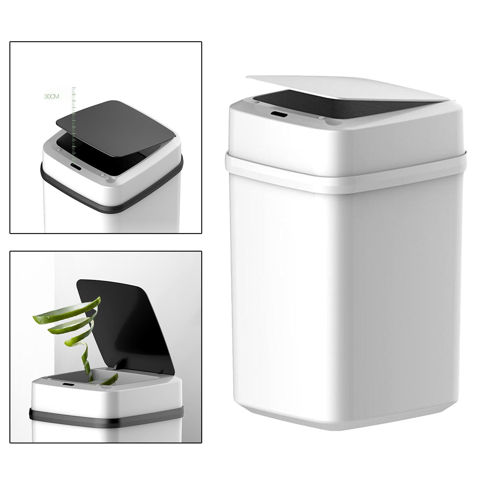 12L Smart Prullenbak Automatische Inductie Vuilnisbak Infrarood Sensor Afvalbak Voor Keuken Badkamer Home Intelligente Vuilnisbak