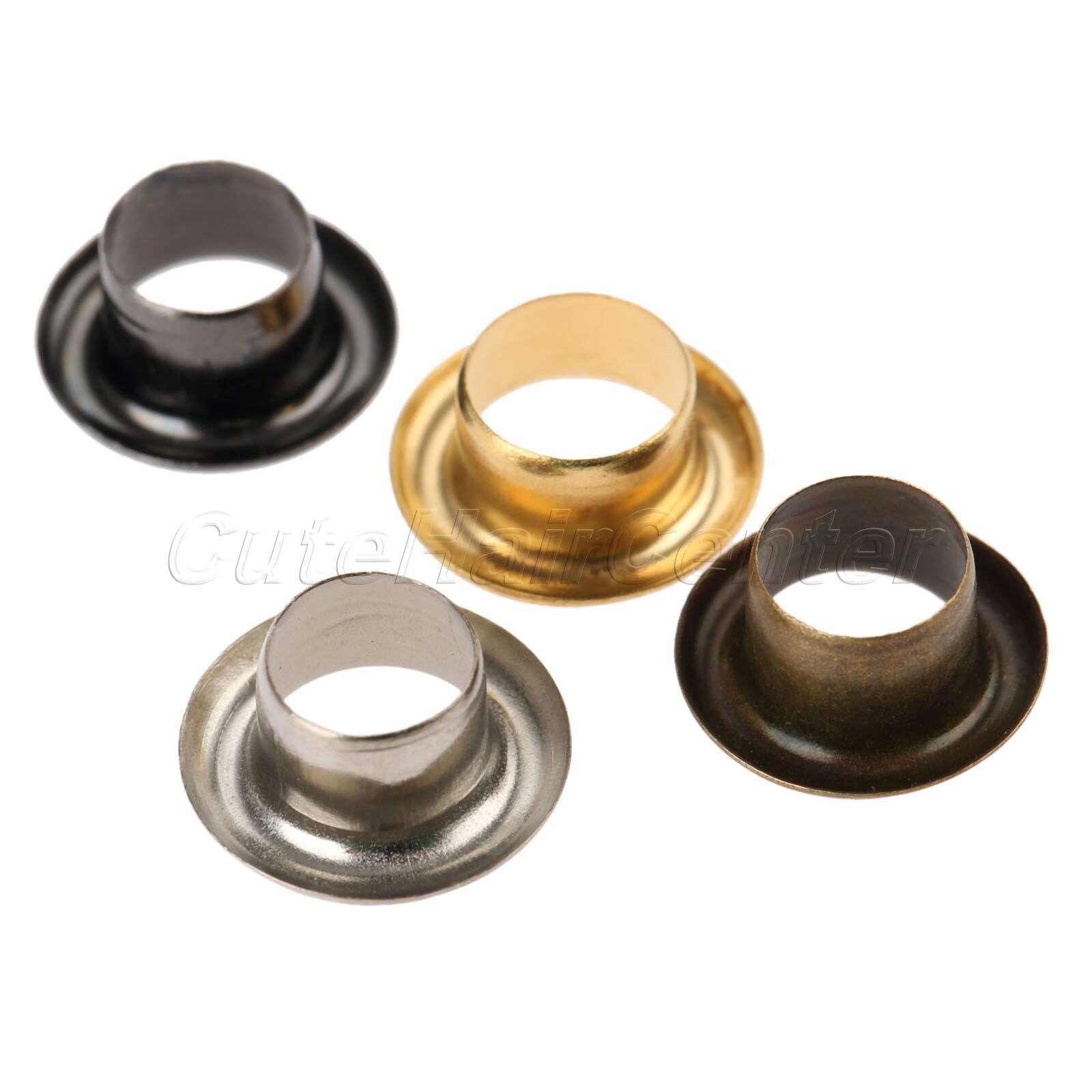 Lote de ojetes de costura para Scrapbook, ojales de Metal interior de bronce antiguo para Scrapbooking, ropa con ojales de 6mm, 100 unidades