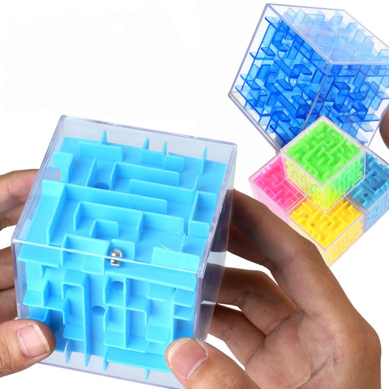 Speelgoed Voor Tieners 3D Doolhof Magische Kubus Puzzel Transparante Zeskantige Speed Cube Rollende Bal Game Cubos Doolhof Kinderen educatief