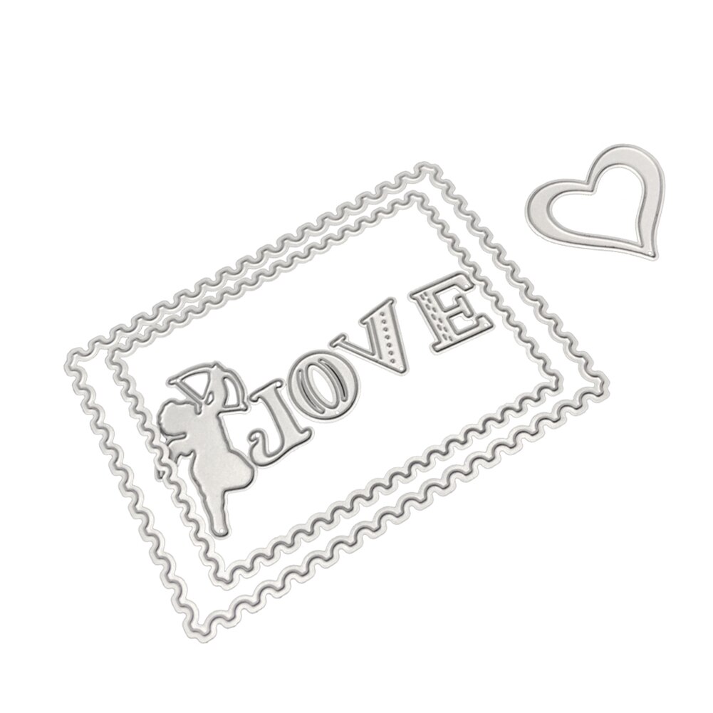 Molde de corte grabado DIY Cupid Love para Plantilla de tarjetas de papel Scrapbooking Health99