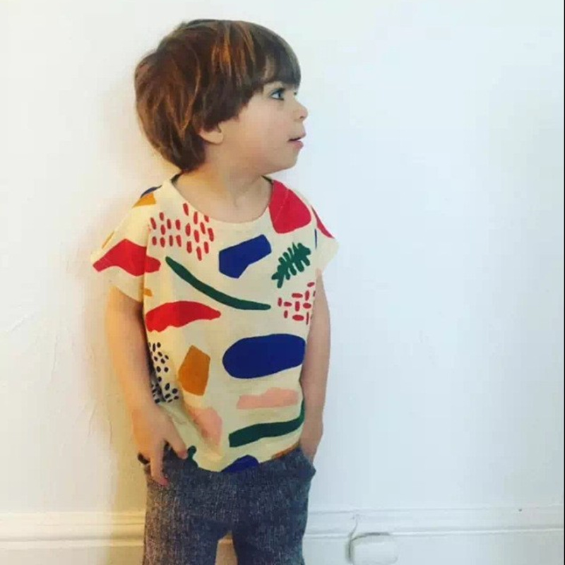 Zomer Baby Kids Korte Mouw T-shirt Jongens Meisjes Gedrukt Tops Babykleertjes