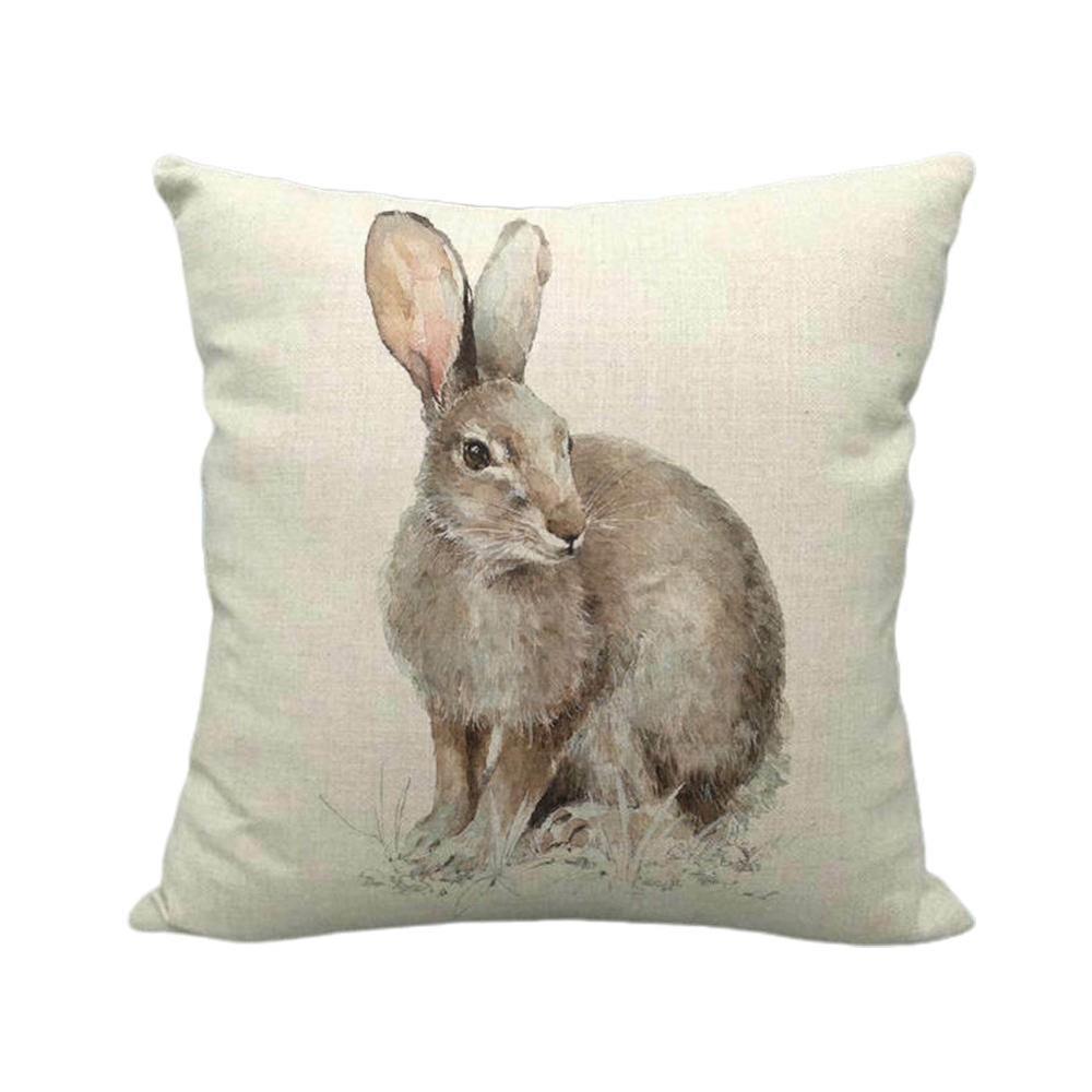 45 x 45cm siili kettu kani pöllö tyynynpäällinen sisustus eläinten tyynynpäällinen sohvalle tyynyliina tyynynpäälliset: Kani