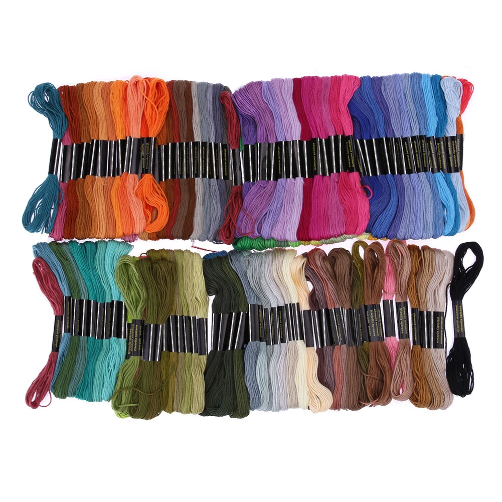 Embroidery Thread Multiple Colors Embroidery Floss Cross Stitch Kit Premium Embroidery DIY Threads Crafts Cotton Sewing Skein