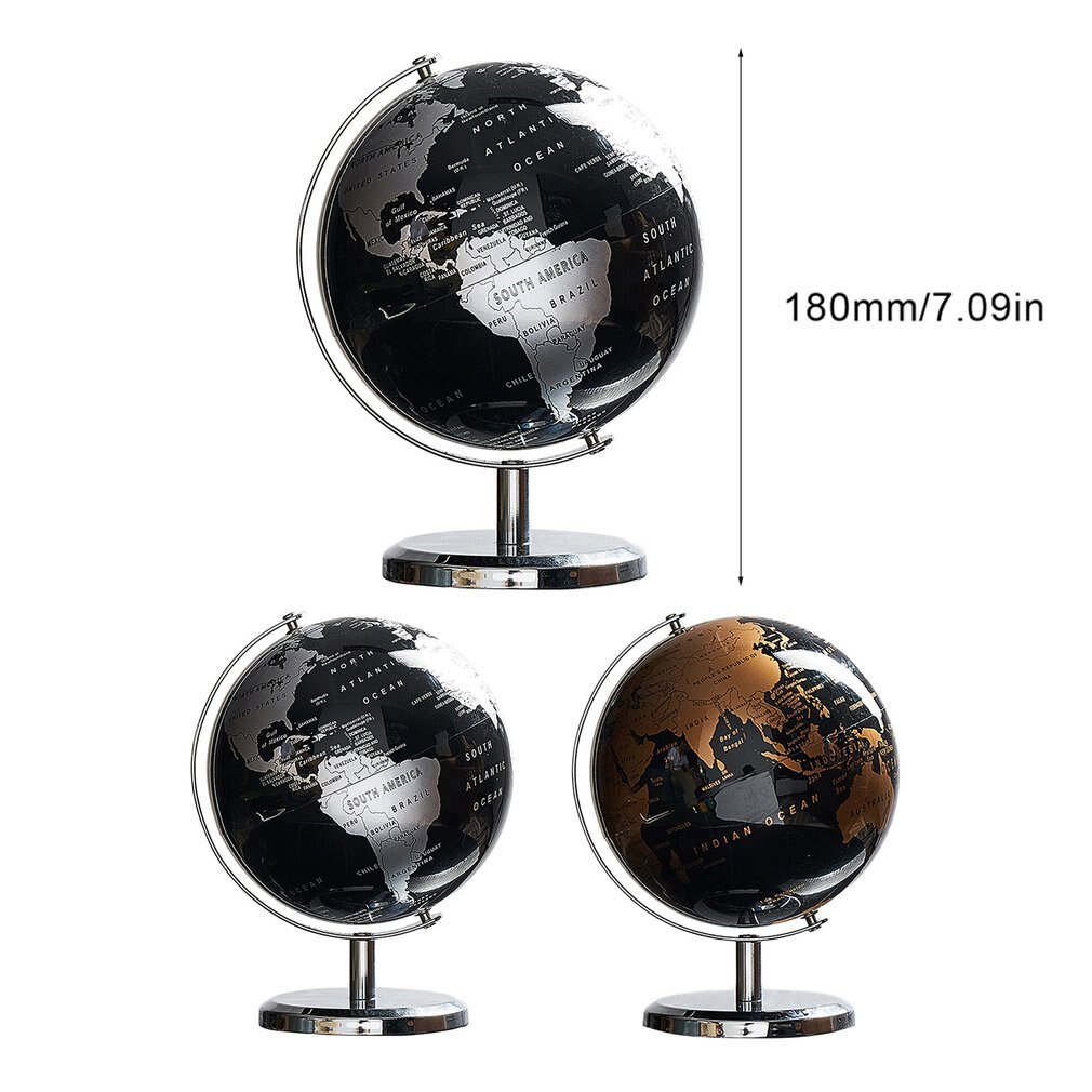 Exerz 20cm Wereldbol - Gouden Metallic Kleur - Educatief, Geografisch, Modern Bureau Decoratie - Metalen Boog en Basis met Gouden Coating - Voor School, Thuis, Kantoor en Café (Engelstalig Exerz 20cm Wereldbol - Gouden Metallic Kleur - Educatief, Geografisch, Modern Bureau Decoratie - Metalen Boog en Basis met Gouden Coating - Voor School, Thuis, Kantoor en Café (Engelstalig