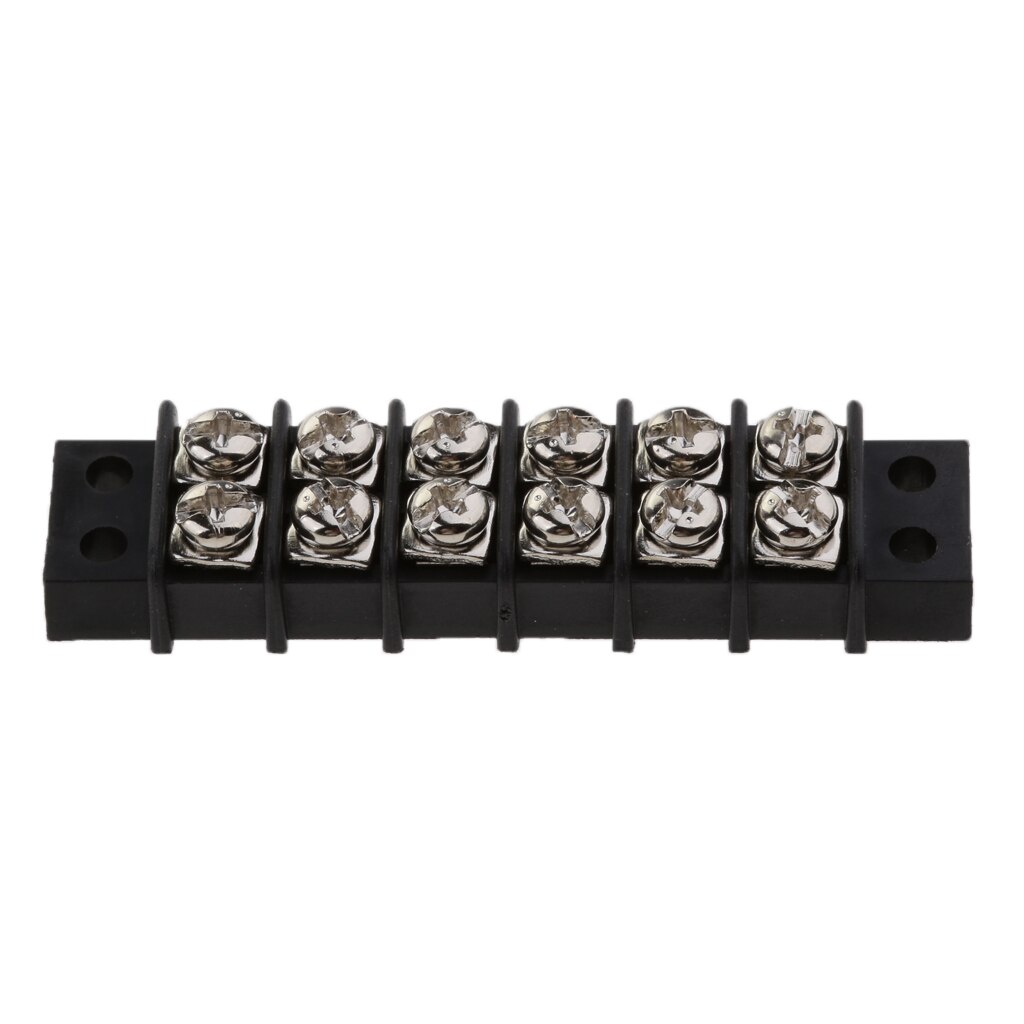 6 Circuit 30A Terminal Block with Nickel Plated Brass Contacts for Boats