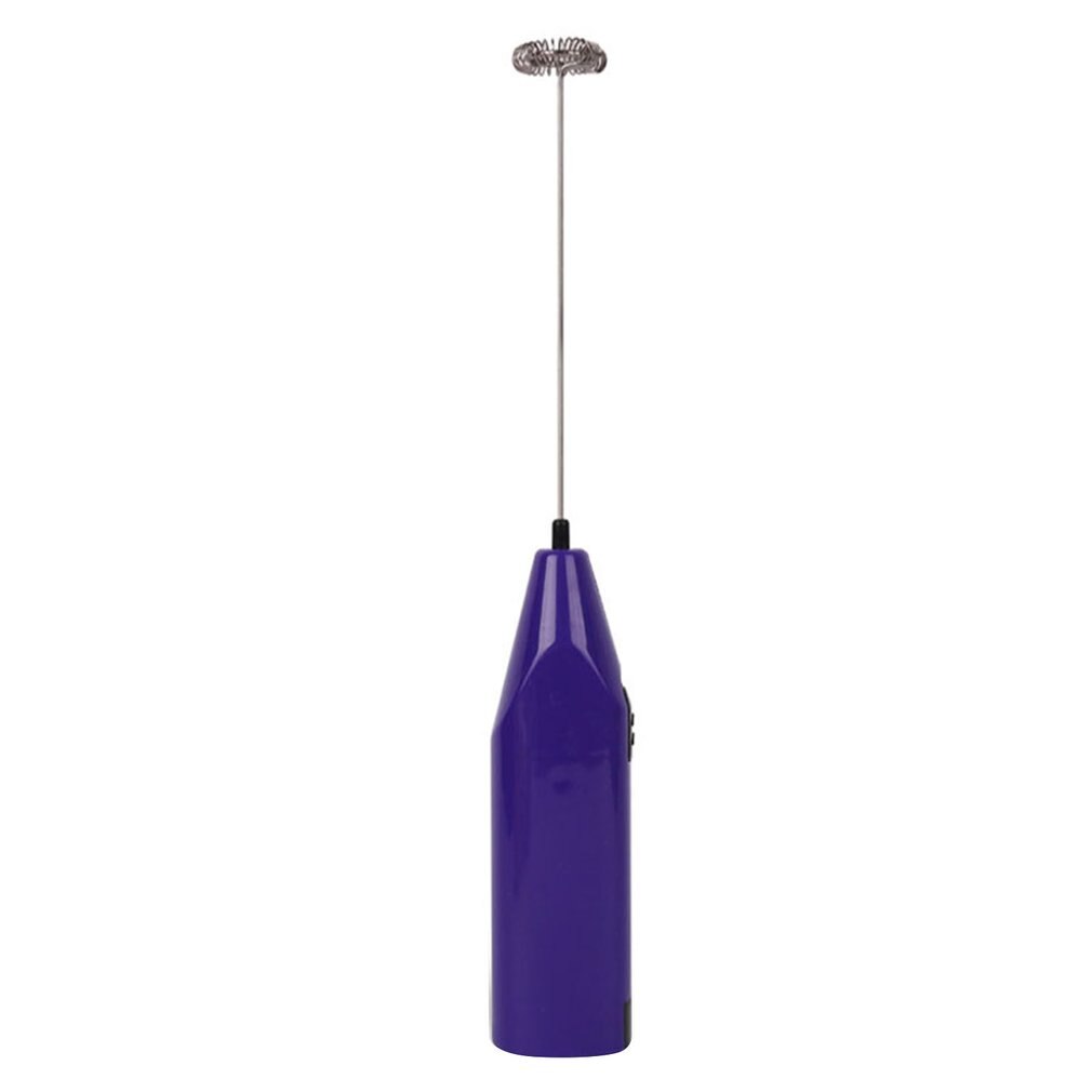 Electric Milk Foamer Coffee Machine Mixer Hand Ground Cappuccino Foam Blender Egg Beater Stirrer Mini Frother Maker Cooking Tool: Purple