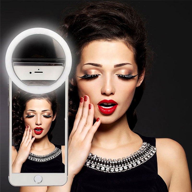 Luz de relleno para Selfie, Flash portátil, Led, cámara de teléfono, mejora la fotografía, para iPhone, Samsung, teléfono inteligente, 4 colores