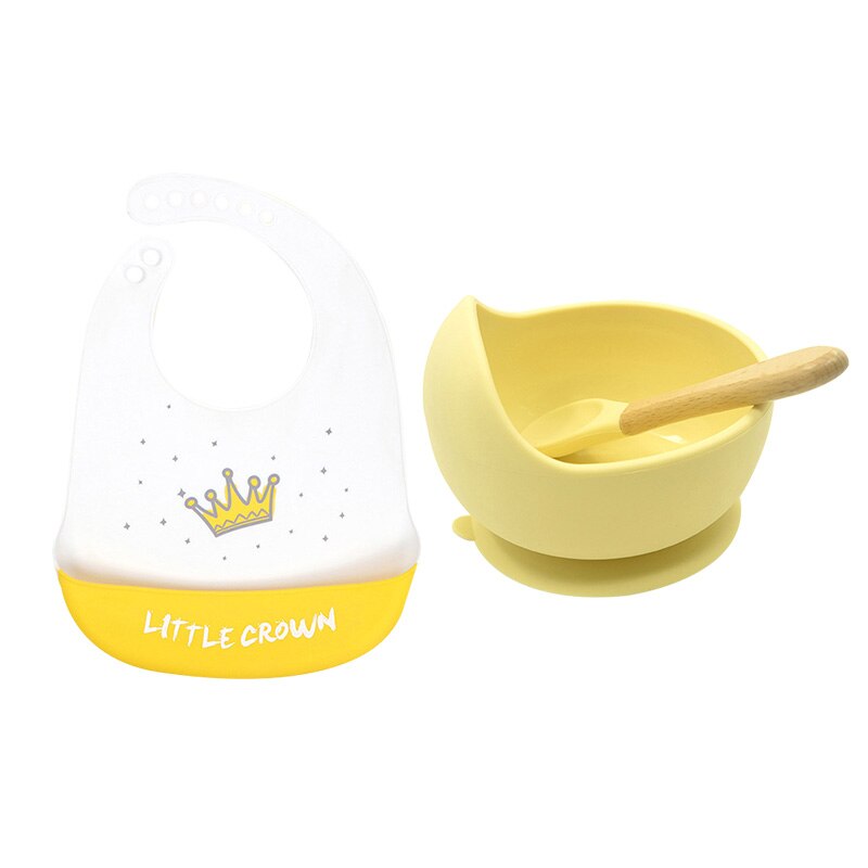 2 Stks/set Slabbers Kommen Lepel Set Waterdichte Siliconen Kinderen Meisje Jongen Slabbetjes Verstelbare Cartoon Peuter Schort Babyvoeding Stuff: set4