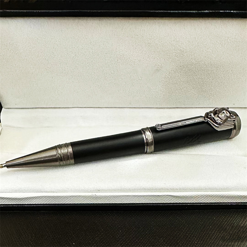 M grand écrivain Rudyard Kipling stylos à bille roulante fontaine encre luxe écriture papeterie avec tête de loup: Marron / EF