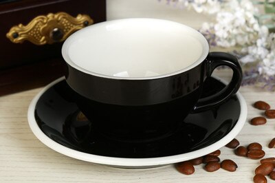 300ml bunte dicke körper neue Knochen China Cappuccino tassen und untertassen, keramik kaffee tasse untertasse: 1matt
