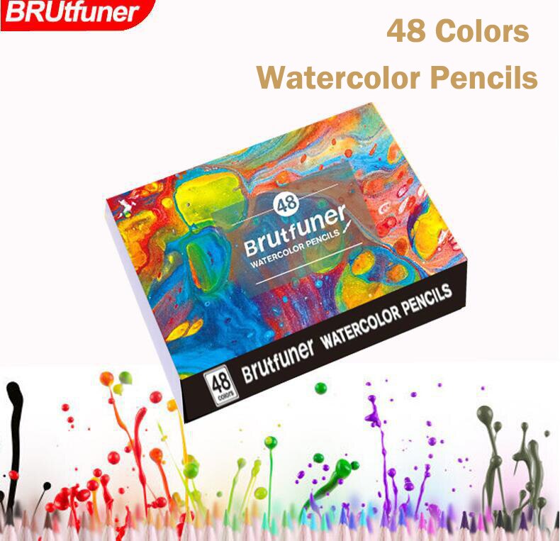 Brutfuner 48/72/120/160/180 Kleur Professionele Olie Kleur Potloden Hout Zachte Aquarel Potlood Voor school Trekken Schets Art Supplies: 48 water colors