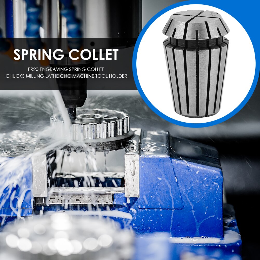 High Precision Spring Collet Milling Lathe Tool Spring Holder High Precision Collet Machine Spindle for ER20 ER