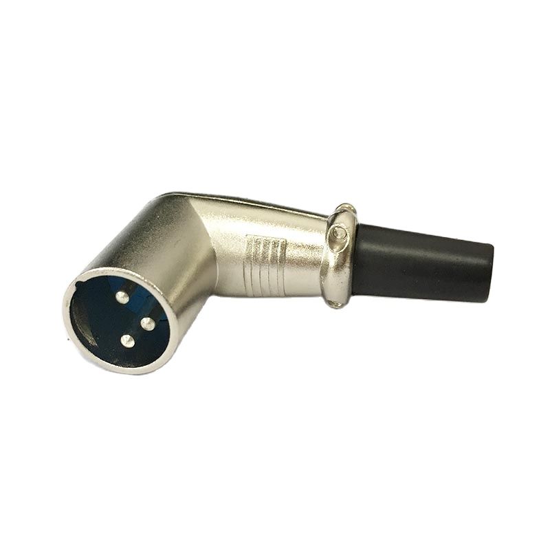 Kanon Xlr Male Connector 3 Pins Haakse 90-Graden Voor Microfoon