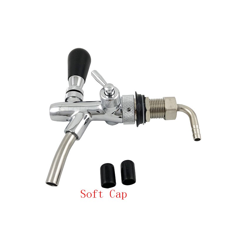 Verstelbare G5/8 Kegerator Draft Schacht Bier Tap Kraan Met Flow Controller Verchromen Home Brew Bar Bier Wijn maken Tool