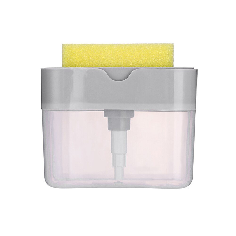2-in-1 Soap Pump Dispenser With Sponge Holder Liquid Dispenser Container Hand Press Soap Organizer Kitchen Cleaner Tools: Style D
