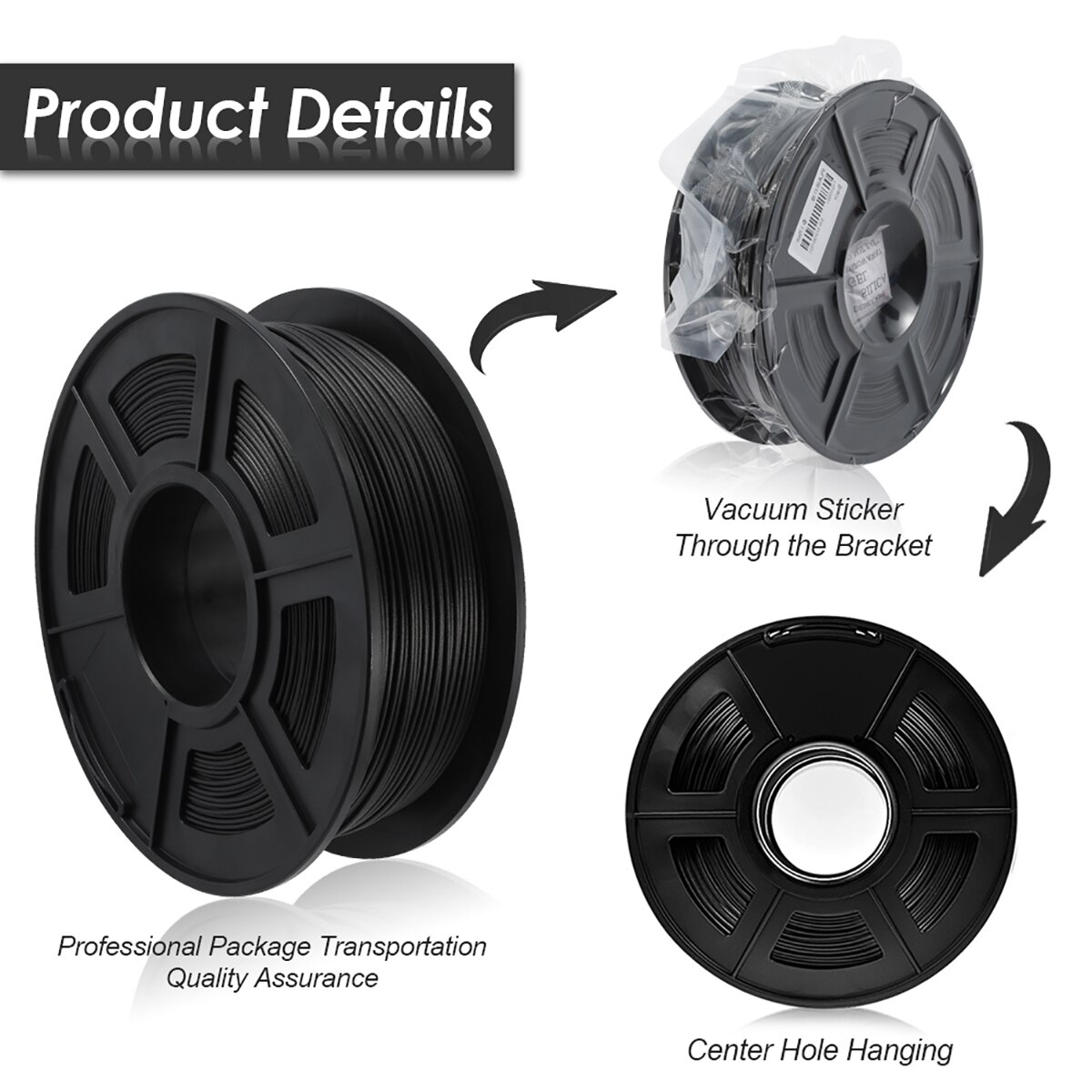 Enotepad pla karbon 1kg pla karbonfiber 3d printer filament 1.75mm (2.2lb)  toleranse +/-0.02mm for barn maling филамент