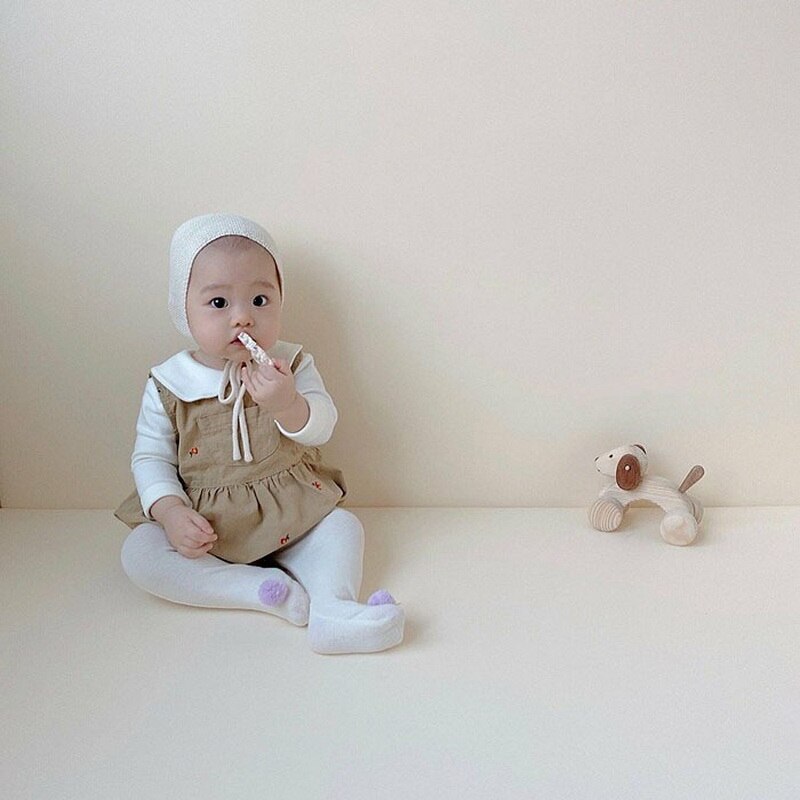 Herfst Kids Meisjes Shirts Turn-Down Kraag Bloemen Dot Effen Kleur Lange Mouwen Blouse Kinderen kleding E1900