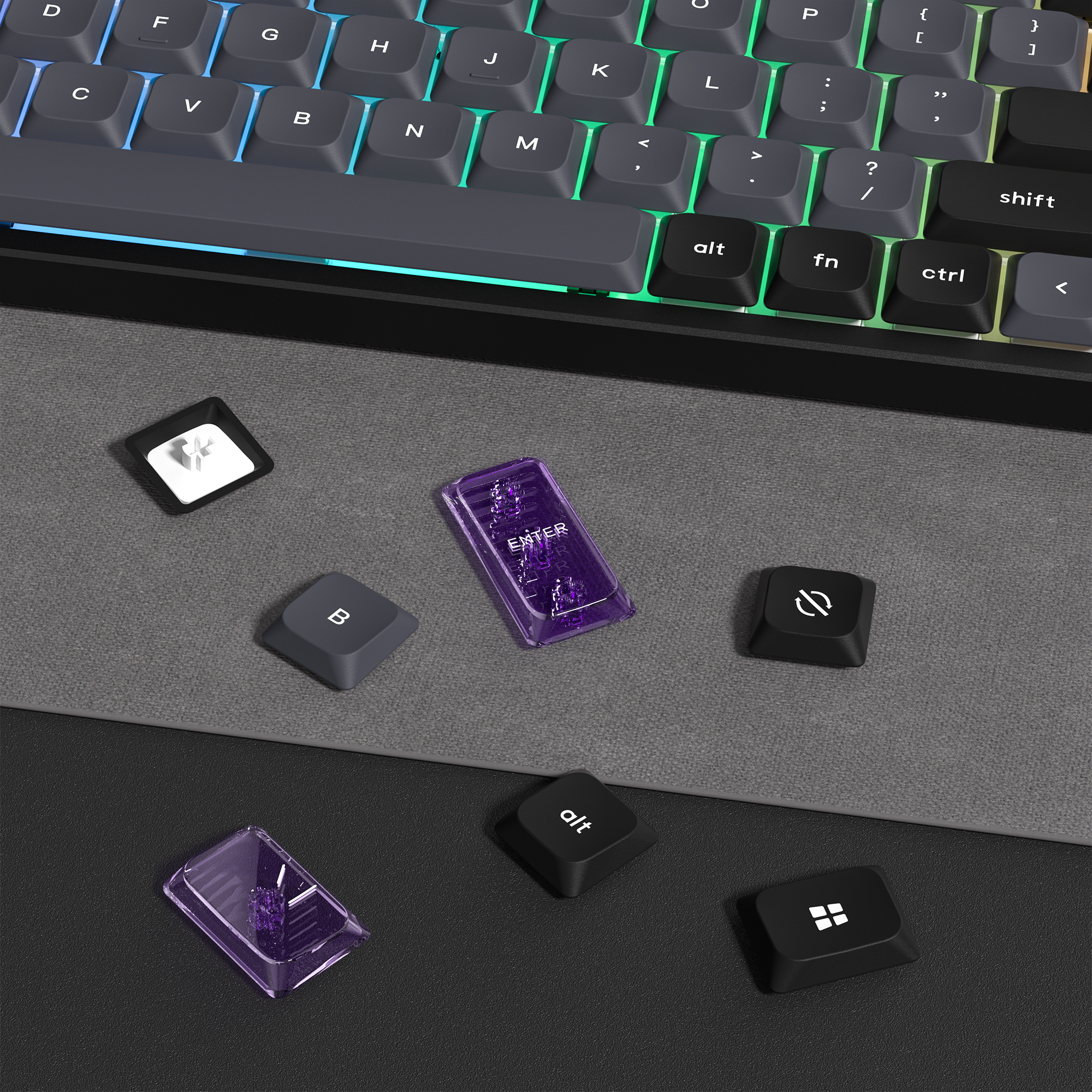 138 toetsen Low Profile PBT Keycaps Custom Double Shot Slim MX Keycaps voor Gateron Cherry MX mechanische schakelaars gamingtoetsenborden
