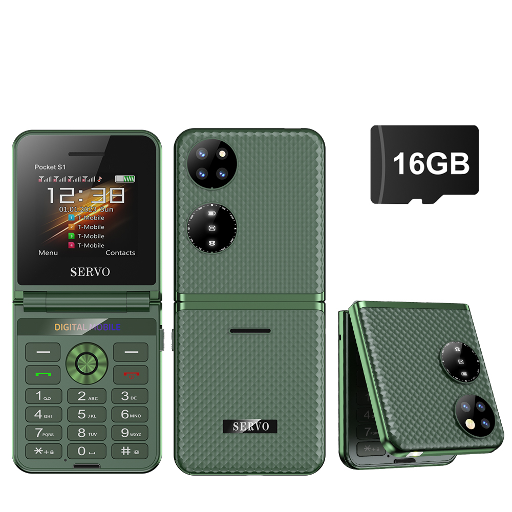 SERVO Tasche S1 4 SIM bereithalten kippen praktisch 2,4" Anzeige Magie Stimme Anruf Aufnahme Taschenlampe MP3 Geschwindigkeit wählen falten praktisch: gelb