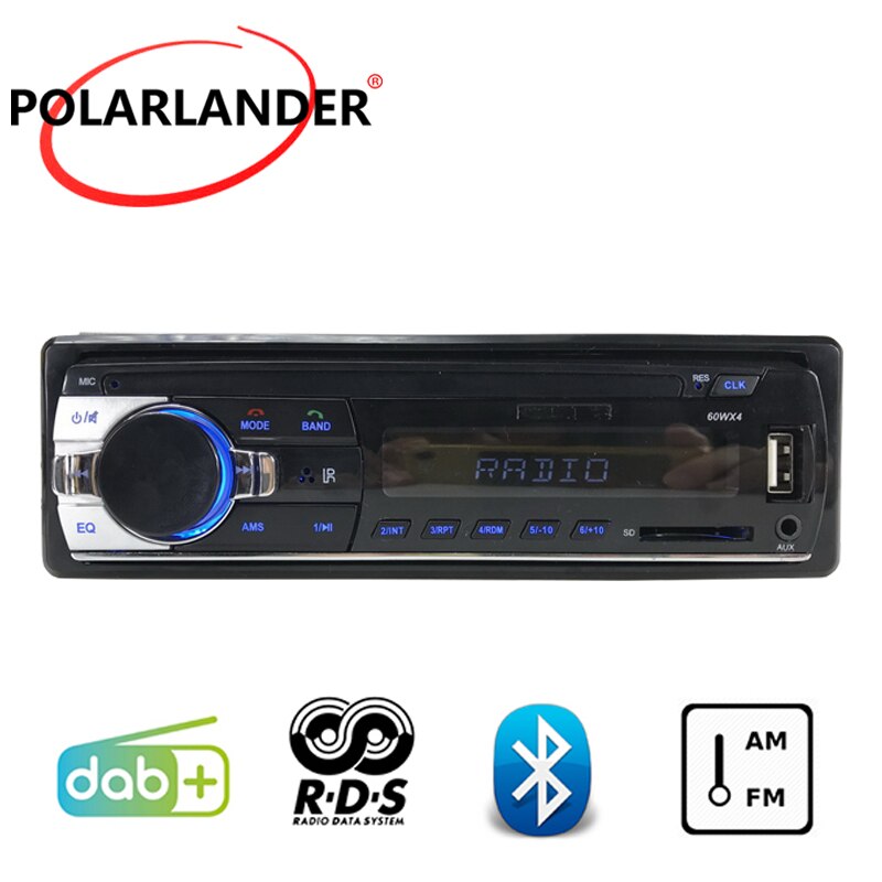 Autoradio Autoradio 1 DIN LCD Dispaly DAB + FM AM AUX RDS USB SD Card Slot Car Radio Audio MP3 radio cassette speler Bluetooth