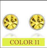 Joyme Sieraden Verzilverd Ronde Aaa Zirkoon Stud Oorbellen Voor Vrouwen Goedkope Sieraden Accessoires: Color 11
