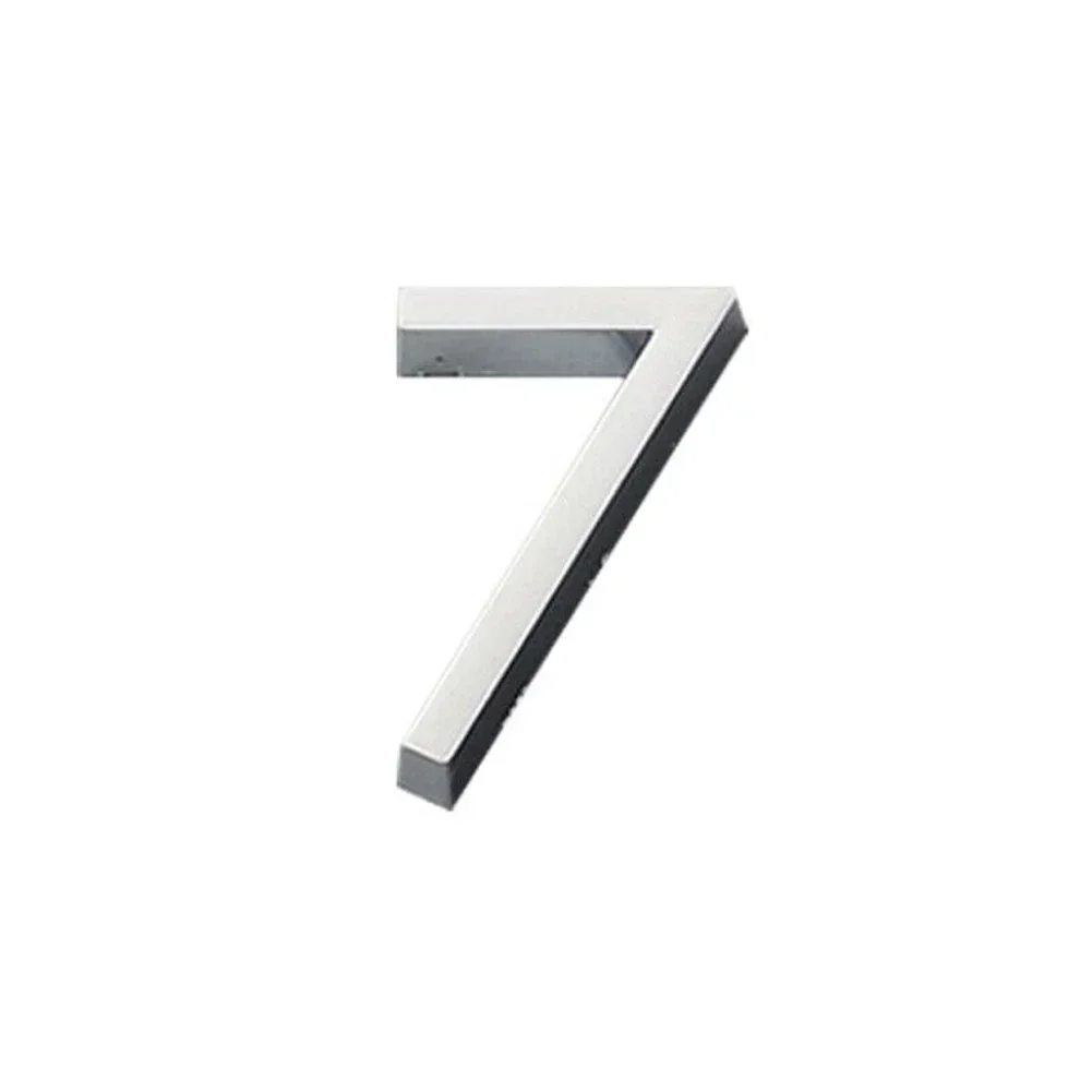 Number 3D House Number Sticker Self Adhesive Door Plate Sign Outdoor Mail Box Apartment Hotel Room Number Home Decor: Ivory