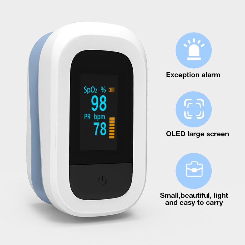 Blood Oxygen SPO2 PR OLED Heart Rate Portable Monitor Fingertip Pulse Oximeter Digital Saturation Meter Oxygenmeter Health Care