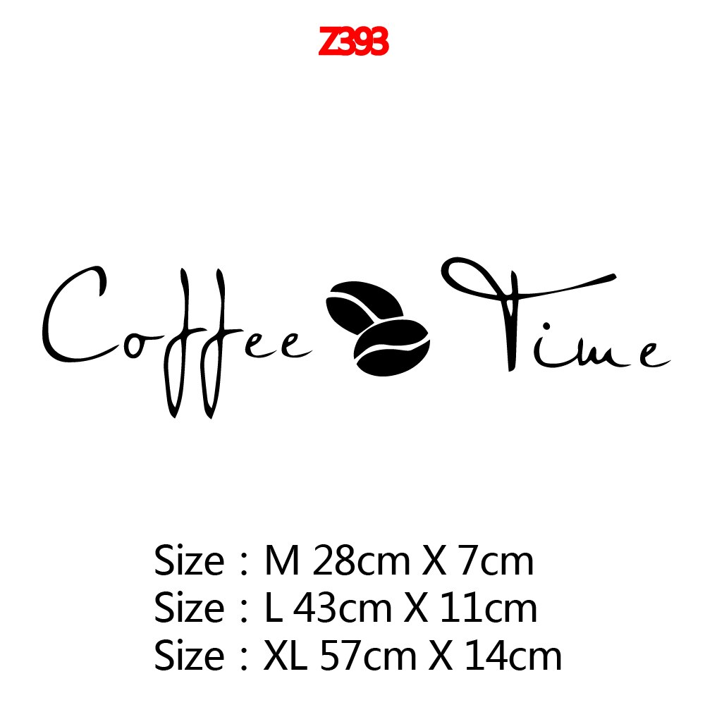Pegatina de pared de vinilo para café, decoración del hogar para cocina, sala de estar, cafetería, calcomanía de pared, decoración del hogar: Style6 / Size M